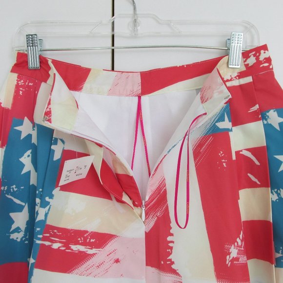 Catherine Malandrino USA Flag Pleated Flare Skirt - Picture 4 of 12